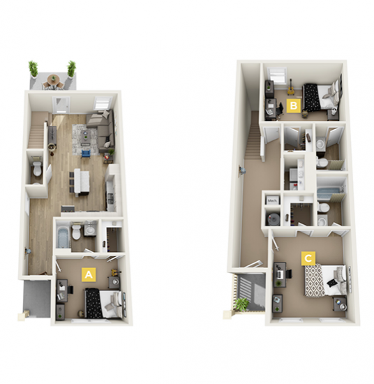 Apartment Floor Plans The Retreat On Milledge
