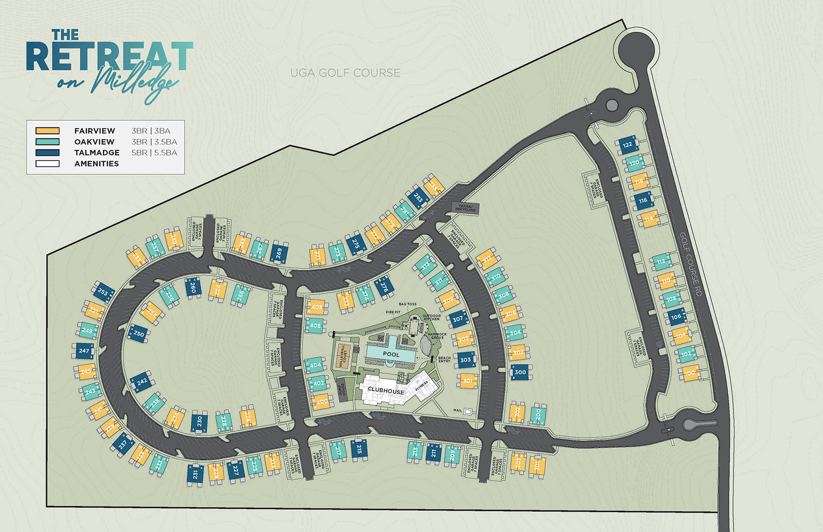 The Retreat On Milledge Property Map