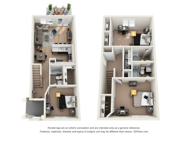 Fairview - 3x3 Floor plan